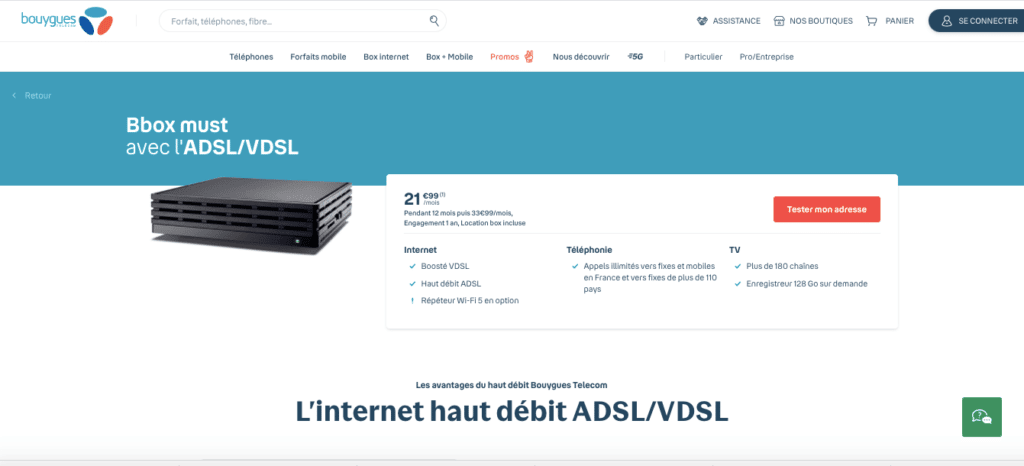 Bbox deve revisar: Oferta ADSL
