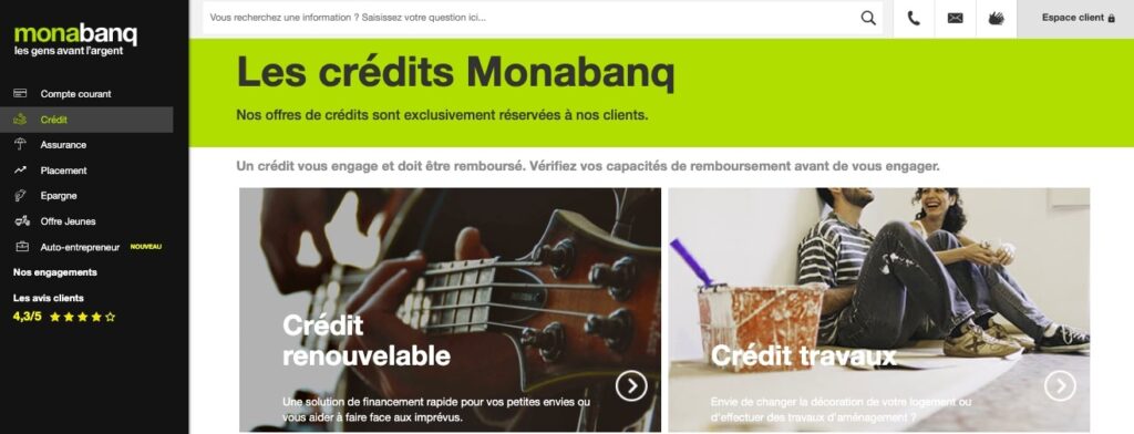 Avis Monabanq : produits bancaires