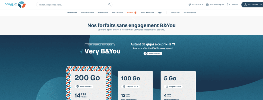 Avis B&You : les tarifs