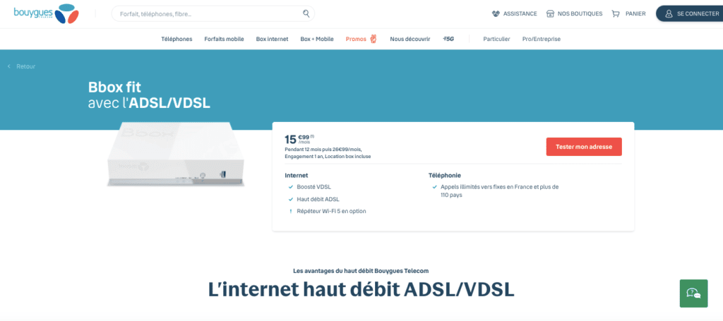 Avis Bbox Fit : adsl