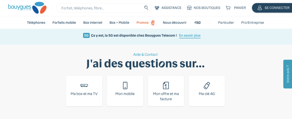 Avis Bouygues telecom : service client