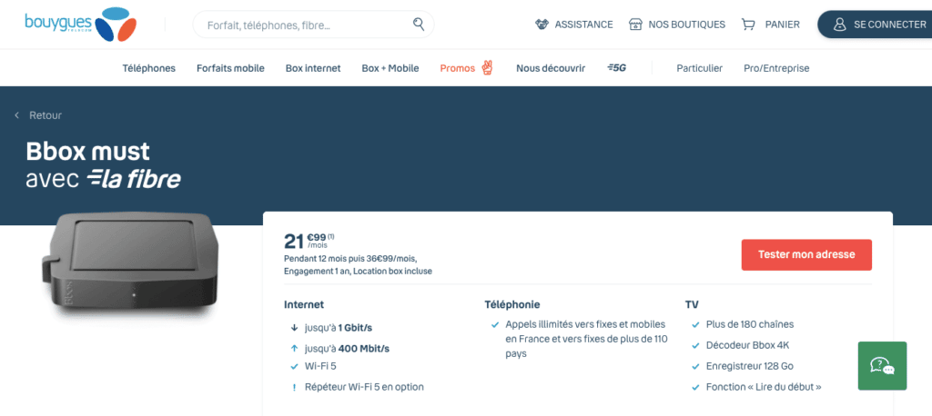 Avis Bouygues Fibre : Bbox Must