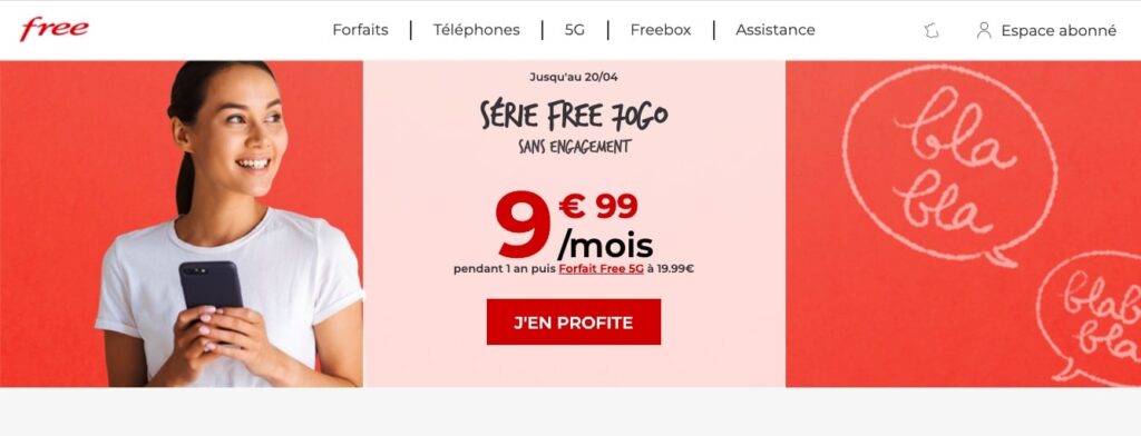 Avis Free : 70go