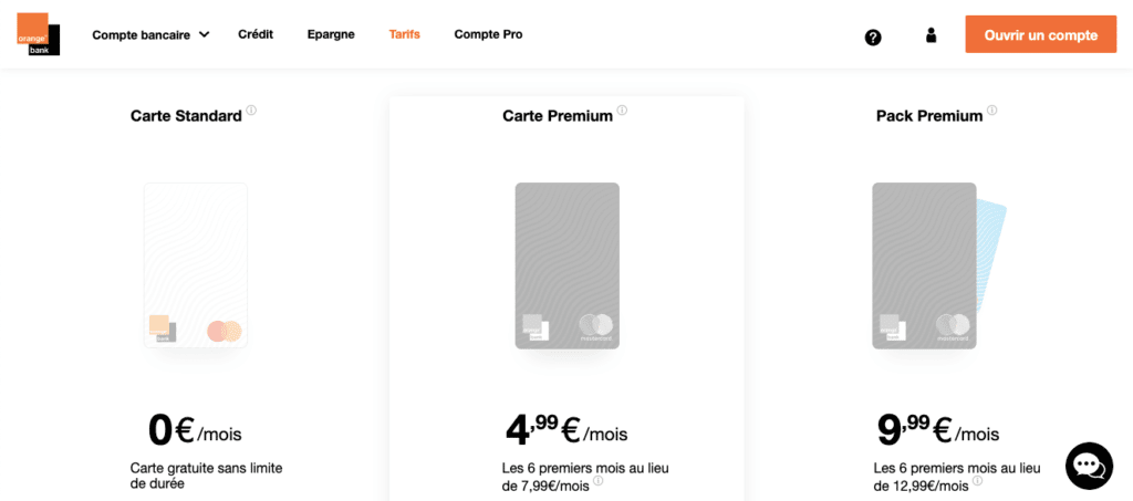 Avis Orange Bank : les tarifs