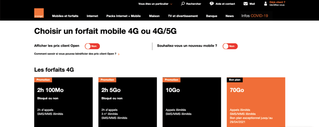 Avis Orange : forfaits 5g