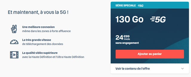 forfait 5G de 130 Go de B&You