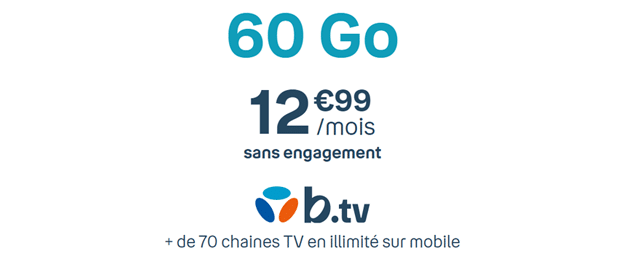 Forfait mobile 60 Go