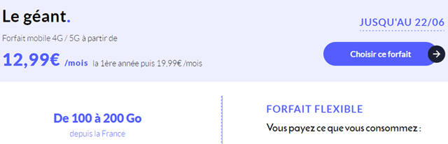 Forfait mobile le geant