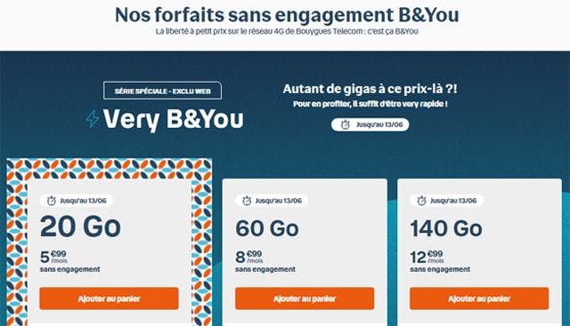 Very B&You 60 Go à 140 Go