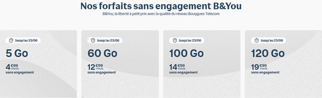 Forfaits sans engagement