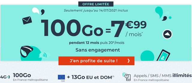 Forfait mobile 100 Go cdiscount