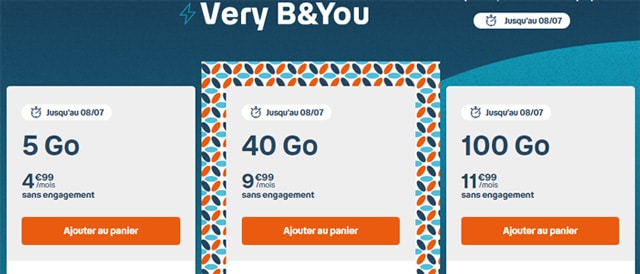Forfait mobile b&you 100 Go