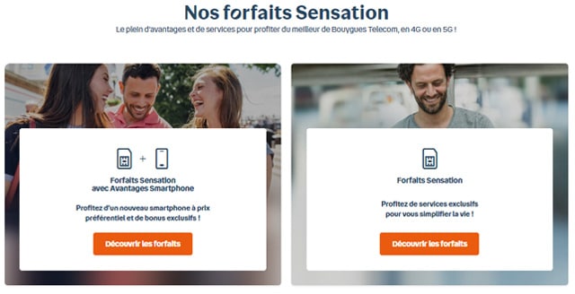 Forfait mobile sensation