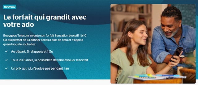 forfait mobile ado Bouygues 1 Go