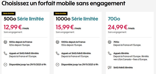 Abonnement Sosh mobile sans engagement