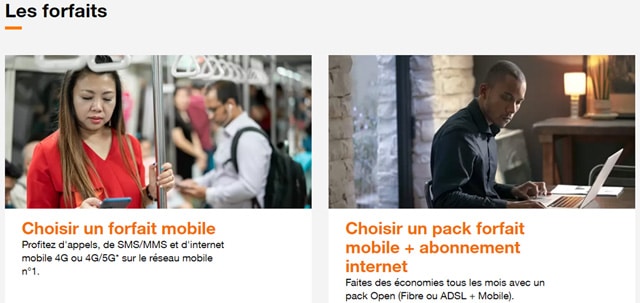 Forfait mobile 5G Orange