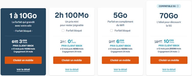 Forfait mobile Bouygues 5G