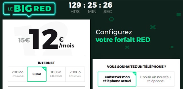Forfait mobile Red by SFR promo