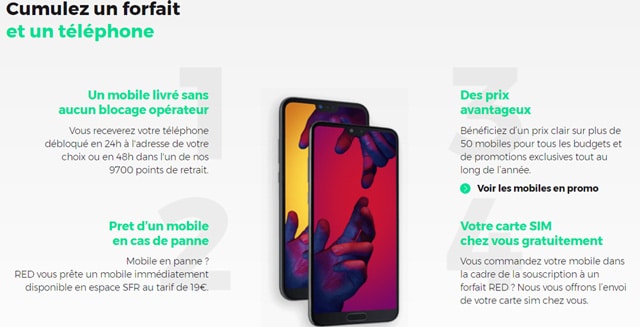Forfait mobile moins cher Red by SFR