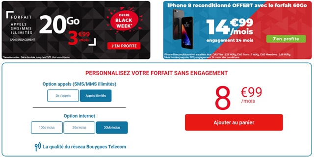 Forfait mobile sans engagement Auchan