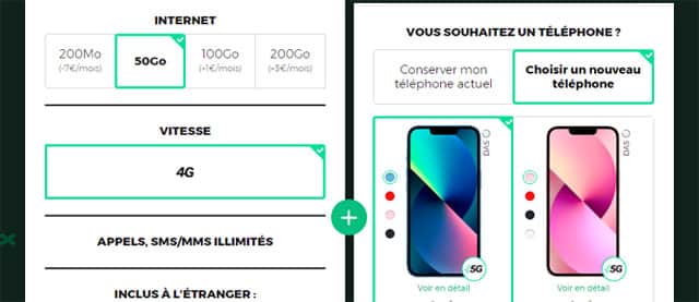 Forfait mobile sans engagement avec telephone