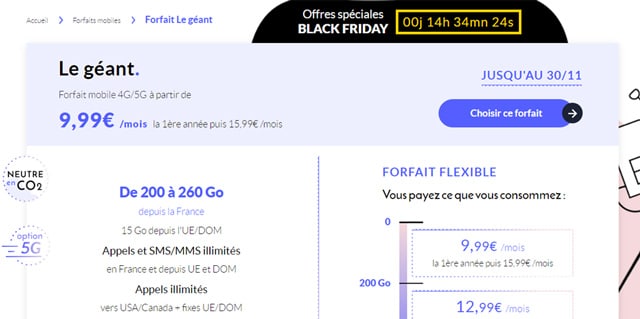 Forfait mobile sans engagement mini prix