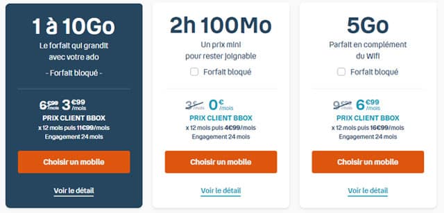 Petit forfait mobile Bouygues