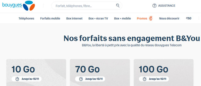 forfait bouygues sans engagement