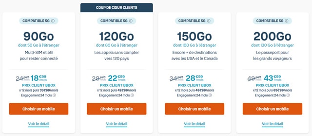 forfait mobile prix cassé