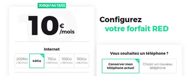 Abonnement mobile Red by sfr moins cher
