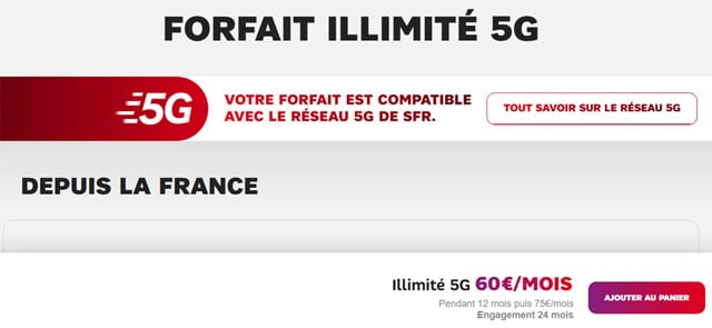 Abonnement mobile illimité 5g