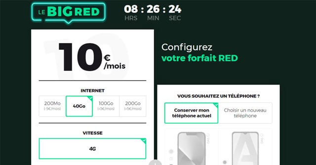 Forfait avec mobile Red by Sfr 