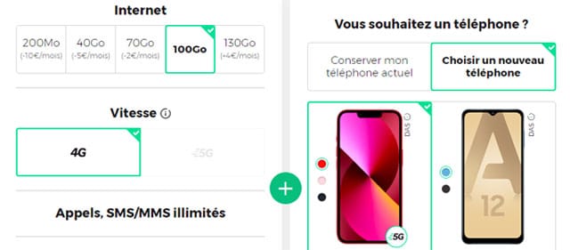 Forfait avec mobile gratuit