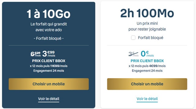 Forfait mobile Bouygues moins de 10 euros