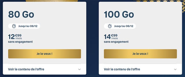 Forfait mobile Bouygues promo 100go