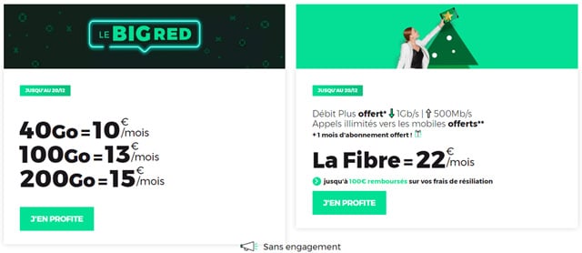 Forfait mobile Red by Sfr en promotion