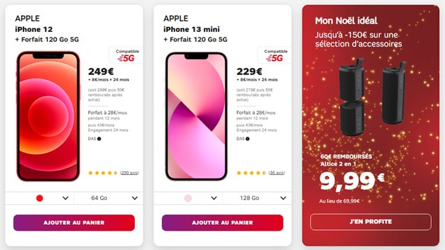 Forfait mobile SFR avec iphone pas cher