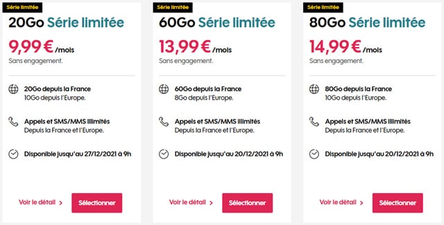 Forfait mobile en promotion