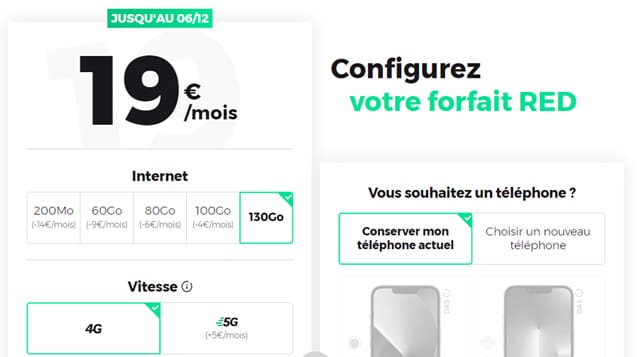 Forfait mobile sans engagement Red by SFR