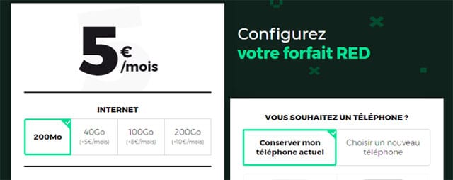 Forfait mobile sans engagement Red by sfr