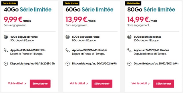 Forfait mobile sans engagement promo