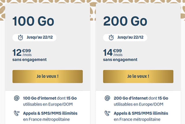 Forfait mobile sans engagement promo