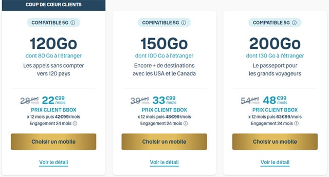 Promotion Forfait mobile avec engagement