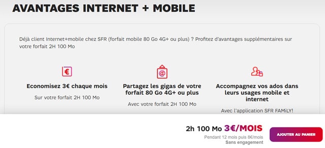 forfait mobile à 0 euros SFR