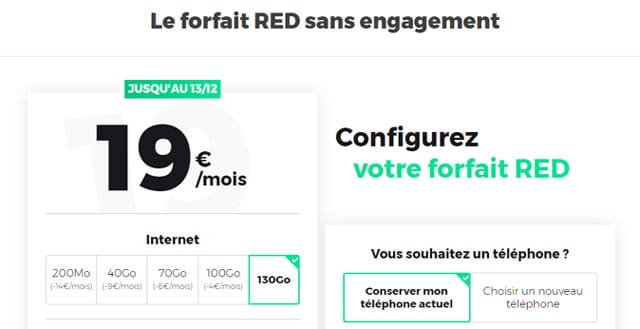 forfait mobile red sfr promo