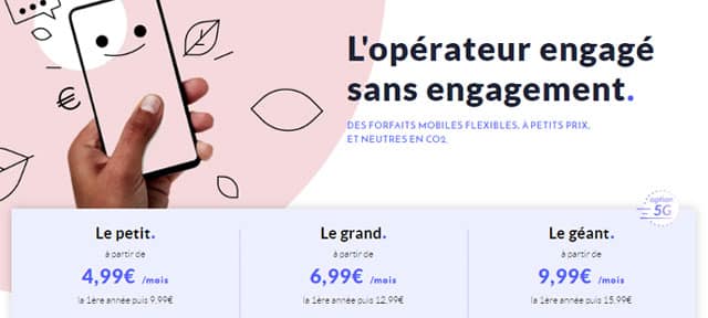 Forfait mobile à 5 €