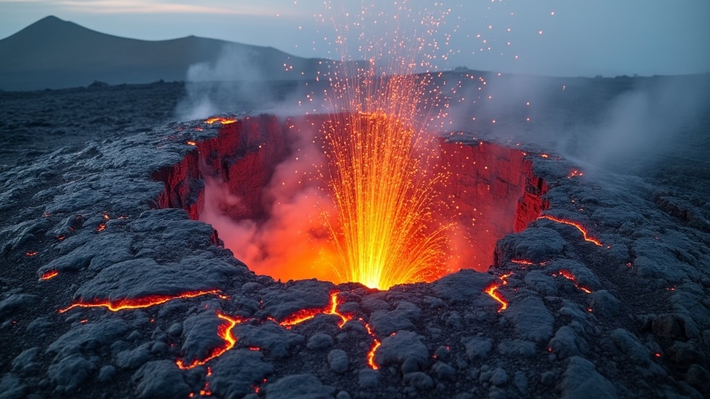 Volcan œufs raies